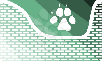 Dogs Sleep Basket Icon. Flat Color Ladder Design. Vector Illustration.