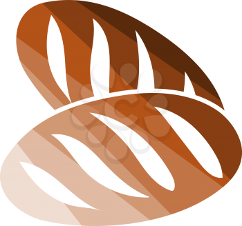 Bread Icon. Flat Color Ladder Design. Vector Illustration.