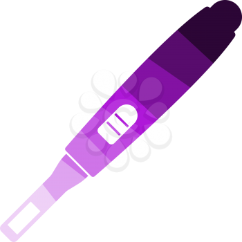 Pregnancy Test Icon. Flat Color Ladder Design. Vector Illustration.