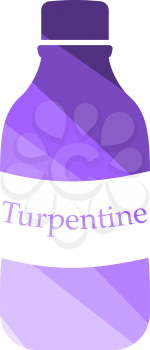 Turpentine Icon. Flat Color Ladder Design. Vector Illustration.