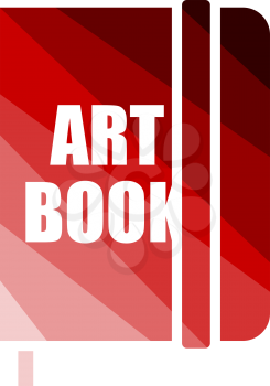 Sketch Book Icon. Flat Color Ladder Design. Vector Illustration.