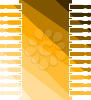 Chip Icon. Flat Color Ladder Design. Vector Illustration.
