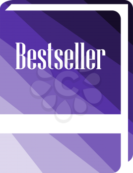 Bestseller Book Icon. Flat Color Ladder Design. Vector Illustration.