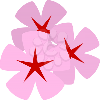 Frangipani Flower Icon. Flat Color Design. Vector Illustration.
