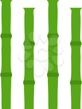 Bamboo Branches Icon. Flat Color Design. Vector Illustration.