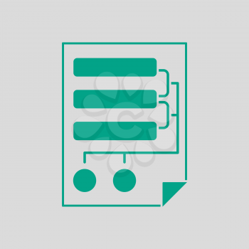 Code Map Icon. Green on Gray Background. Vector Illustration.