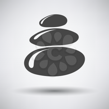 Spa Stones icon on gray background with round shadow. Vector illustration.
