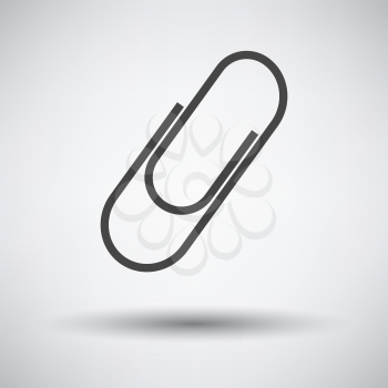Clamp Icon. Dark Gray on Gray Background With Round Shadow. Vector Illustration.