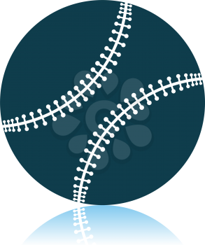 Baseball Ball Icon. Shadow Reflection Design. Vector Illustration.