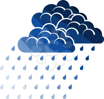 Rainfall Icon. Flat Color Ladder Design. Vector Illustration.