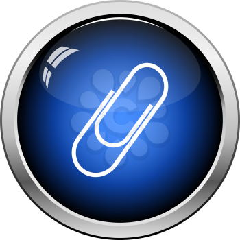 Clamp Icon. Glossy Button Design. Vector Illustration.