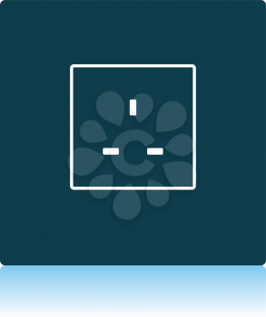 Great Britain Electrical Socket Icon. Shadow Reflection Design. Vector Illustration.