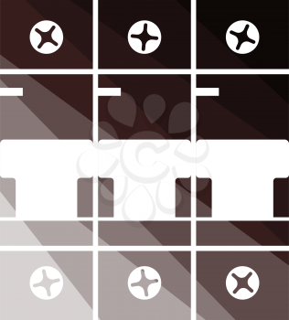 Circuit Breaker Icon. Flat Color Ladder Design. Vector Illustration.