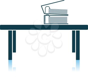 Office Low Table Icon. Shadow Reflection Design. Vector Illustration.