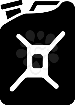 Fuel Canister Icon. Black Stencil Design. Vector Illustration.