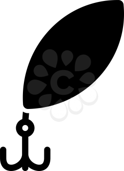 Fishing Spoon Icon. Black Stencil Design. Vector Illustration.