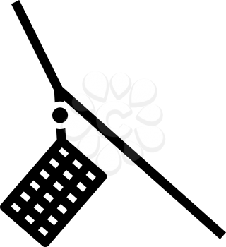 Icon Of Fishing Feeder Net. Black Stencil Design. Vector Illustration.