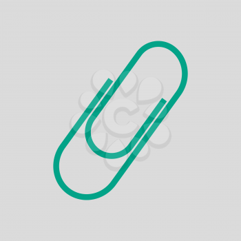 Clamp Icon. Green on Gray Background. Vector Illustration.
