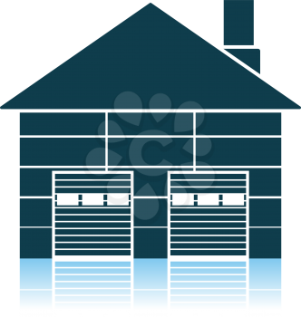 Warehouse Logistic Concept Icon. Shadow Reflection Design. Vector Illustration.