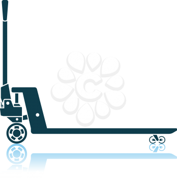 Hydraulic Trolley Jack Icon. Shadow Reflection Design. Vector Illustration.
