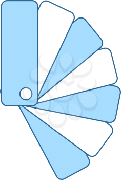 Color Samples Icon. Thin Line With Blue Fill Design. Vector Illustration.