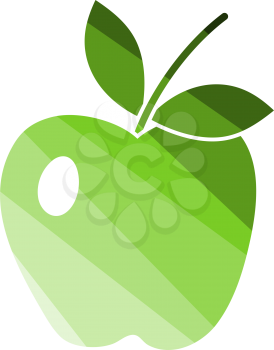 Icon Of Apple. Flat Color Ladder Design. Vector Illustration.