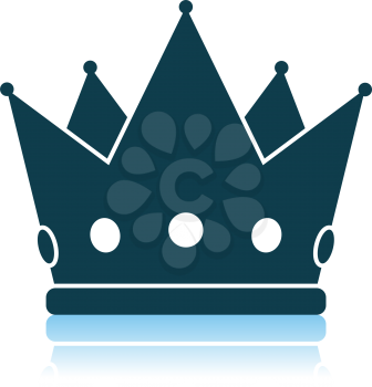 Party Crown Icon. Shadow Reflection Design. Vector Illustration.