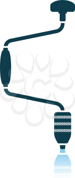 Auger Icon. Shadow Reflection Design. Vector Illustration.