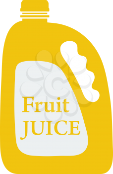 Fruit Juice Canister Icon. Flat Color Design. Vector Illustration.