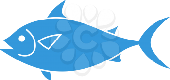 Fish Icon. Flat Color Design. Vector Illustration.