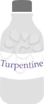 Turpentine Icon. Flat Color Design. Vector Illustration.