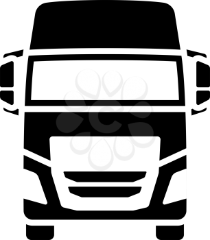 Truck Icon. Black Stencil Design. Vector Illustration.