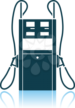Fuel Station Icon. Shadow Reflection Design. Vector Illustration.
