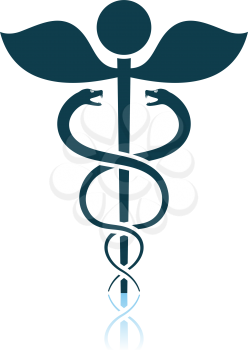 Medicine Sign Icon. Shadow Reflection Design. Vector Illustration.