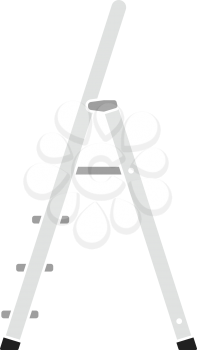 Construction Ladder Icon. Flat Color Design. Vector Illustration.