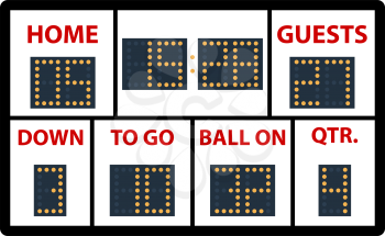 American Football Scoreboard Icon. Flat Color Design. Vector Illustration.