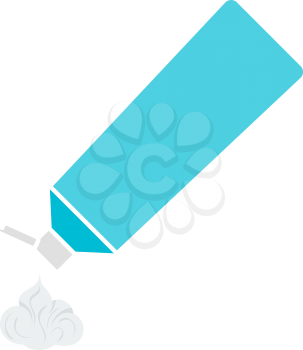Toothpaste Tube Icon. Flat Color Design. Vector Illustration.