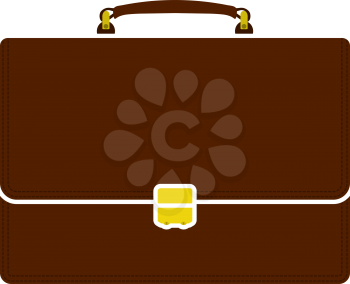Suitcase Icon. Flat Color Design. Vector Illustration.
