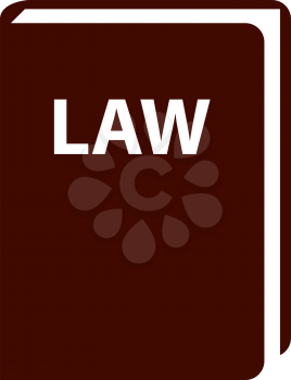 Law Book Icon. Flat Color Design. Vector Illustration.