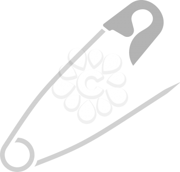 Tailor Safety Pin Icon. Flat Color Design. Vector Illustration.