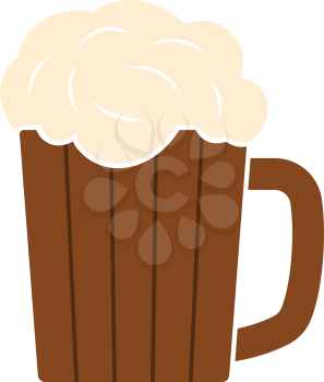 Mug Of Beer Icon. Flat Color Design. Vector Illustration.