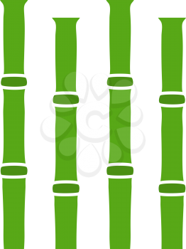 Bamboo Branches Icon. Flat Color Design. Vector Illustration.