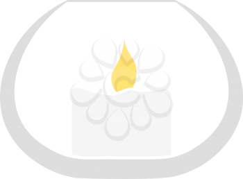 Candle In Glass Icon. Flat Color Design. Vector Illustration.