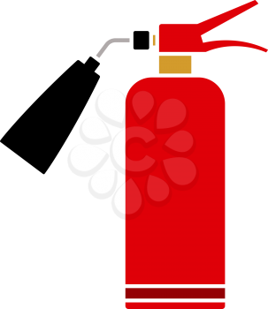Fire Extinguisher Icon. Flat Color Design. Vector Illustration.