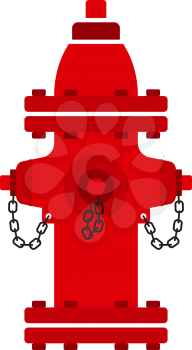 Fire Hydrant Icon. Flat Color Design. Vector Illustration.