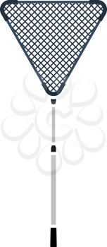 Icon Of Fishing Net. Flat Color Design. Vector Illustration.