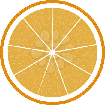 Icon Of Orange In Ui Colors. Flat Color Design. Vector Illustration.