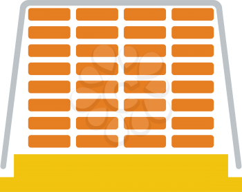 Icon Of Construction Pallet. Outline With Color Fill Design. Vector Illustration.