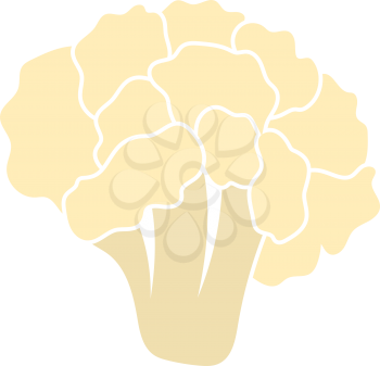 Cauliflower Icon. Flat Color Design. Vector Illustration.