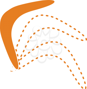 Icon Of Boomerang. Flat Color Design. Vector Illustration.